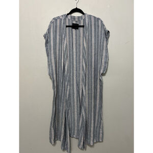 Rails Longline Cardigan Kimono Duster Nautical Oversized Lagenlook Coastal Small
